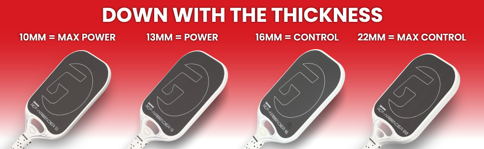 Disturbed Down with the sickness power hybrid control pickleball paddles thickness