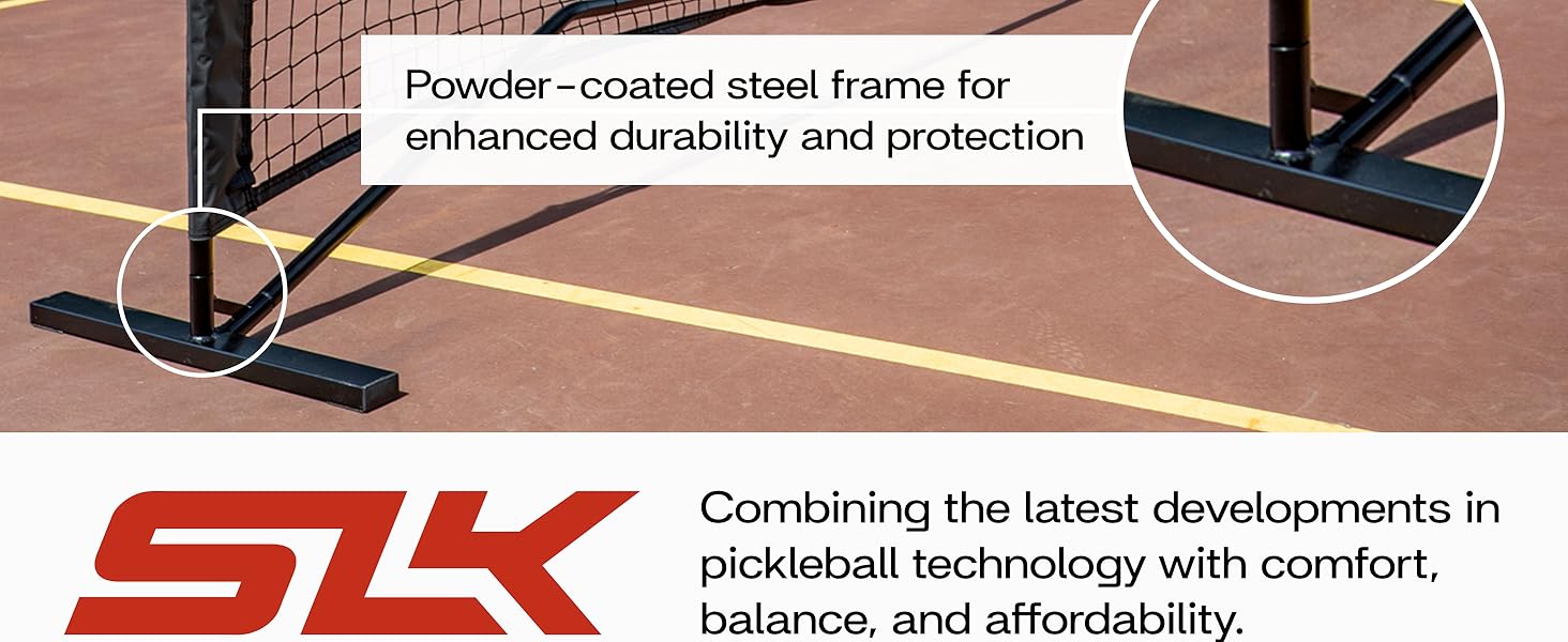 Powder-coated steel frame for enhanced durability and protection.