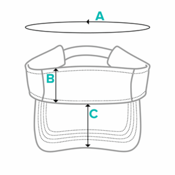 The Dink Den Brand Text Visor in Four Color Variations