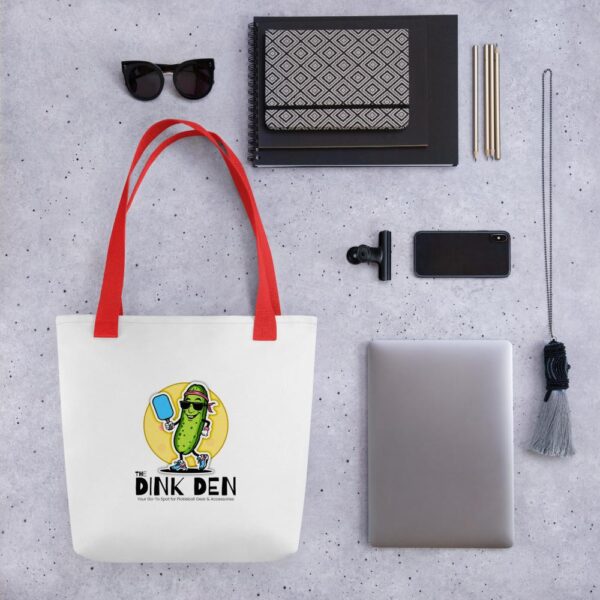 The Dink Den Logo Tote Bag Colored Strap - Image 11