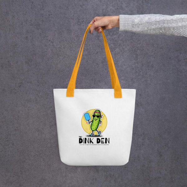 The Dink Den Logo Tote Bag Colored Strap - Image 4