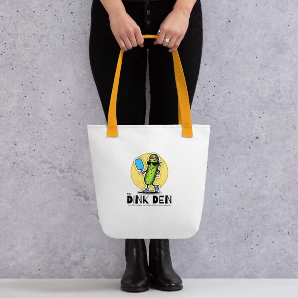 The Dink Den Logo Tote Bag Colored Strap - Image 6