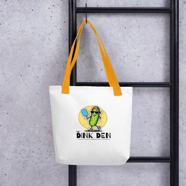 The Dink Den Logo Tote Bag Colored Strap - Image 3