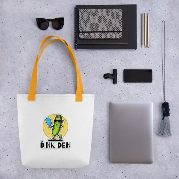 The Dink Den Logo Tote Bag Colored Strap