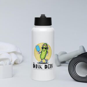 The Dink Den Logo Stainless Steel Water Bottle